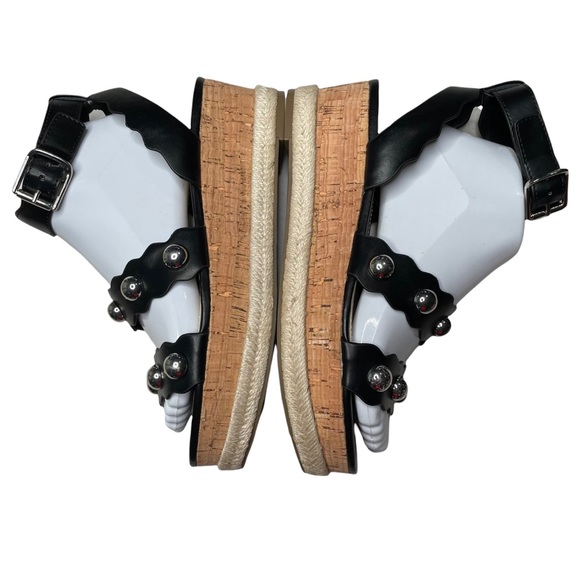Marc Fisher Faythe Studded Cork Espadrille Wedges size 7.5 M new - Picture 6 of 14